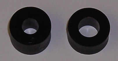 .750"OD x 1/4"ID x .750"Long LDPE 20 Black Plastic Spacers 